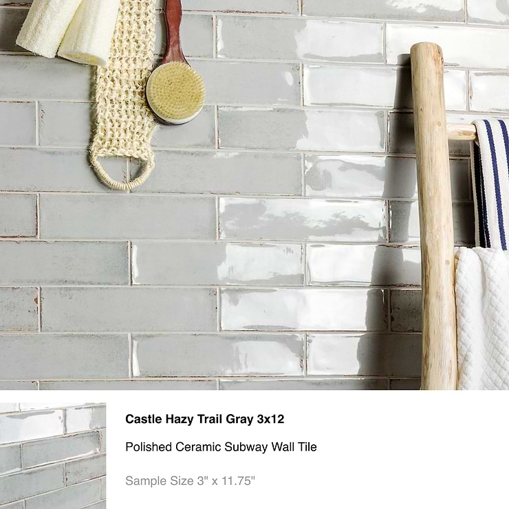 Top Selling Gray Porcelain and Ceramic Subway Tiles Sample Bundle (5)