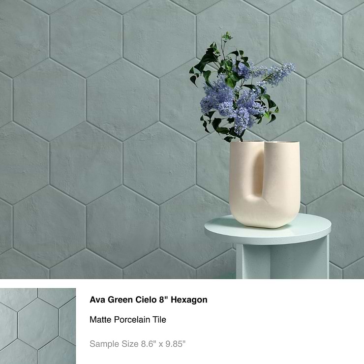 Top Selling Green Porcelain Hexagon Tiles Sample Bundle (5)