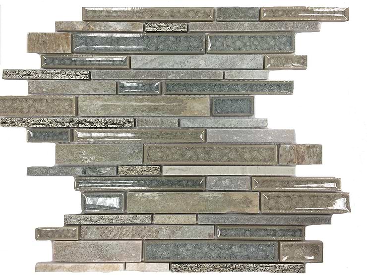 Shangri-La Green Quartz Random Brick Glass and Stone