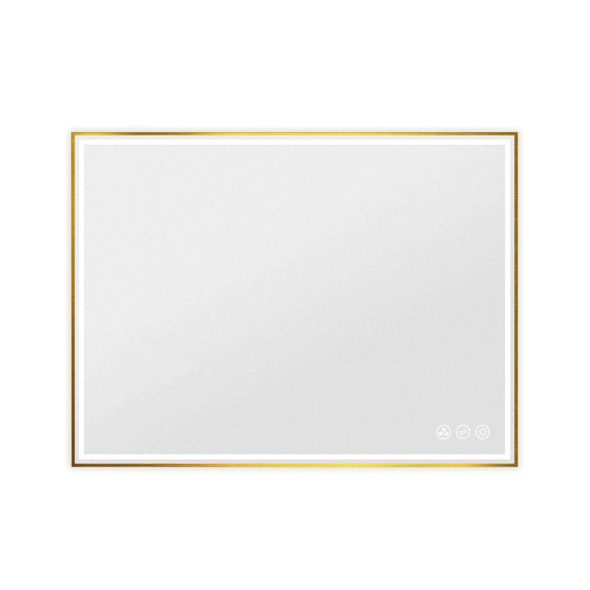 Mage Brushed Gold 48x36" Framed Rectangle LED Mirror