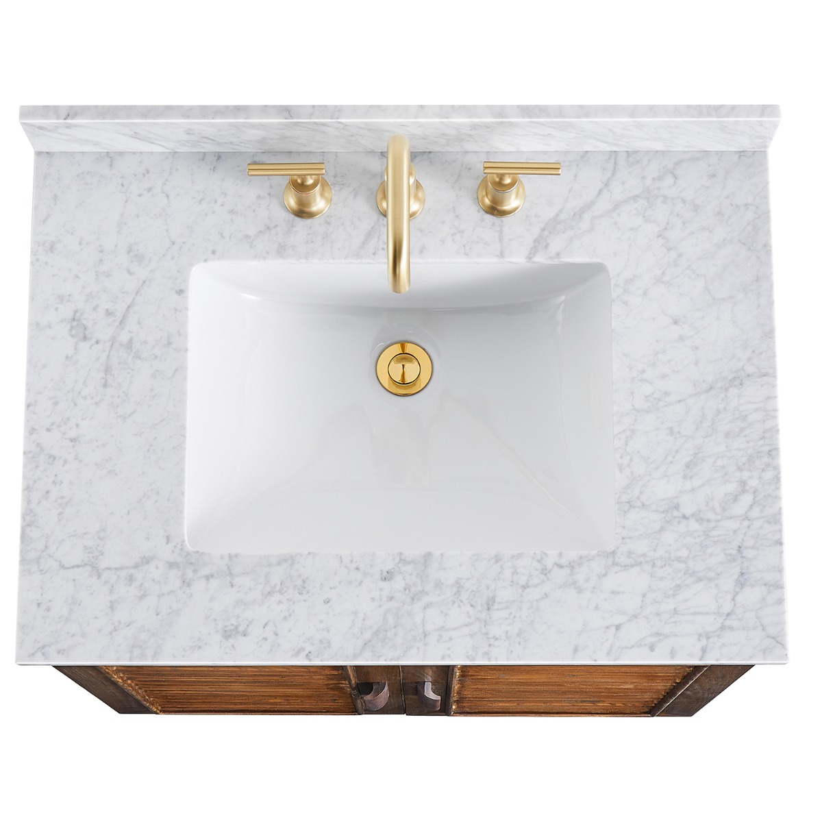 Lowell Dark Walnut 30" Single Vanity with Carrara Marble Top