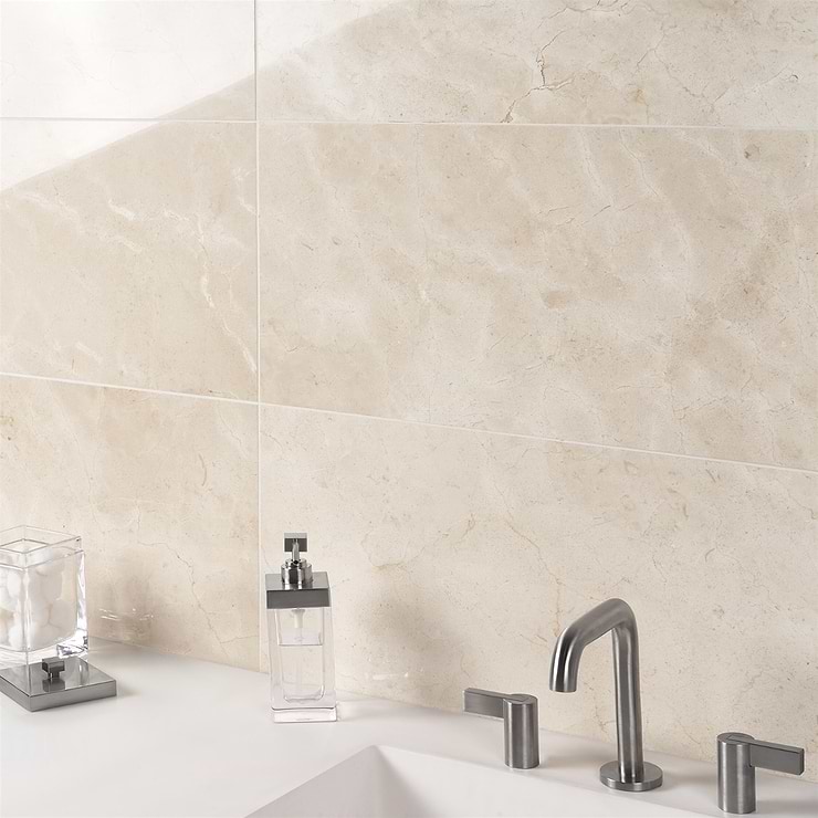 Crema Marfil 12x24 Polished Marble Tile