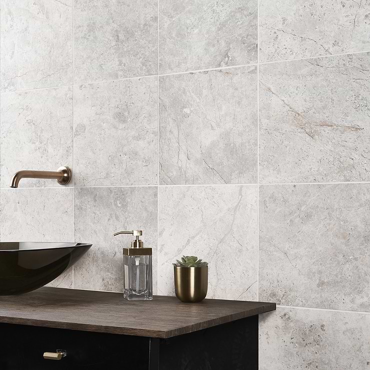 Tundra Gray 12x12 Honed Limestone Tile