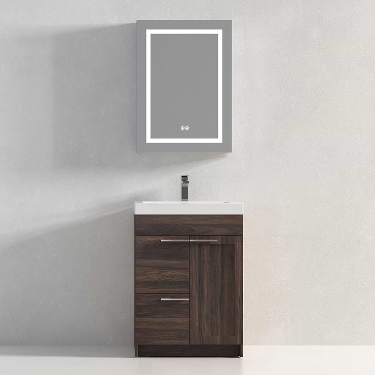 Mona 24" Cali Walnut Vanity And Counter