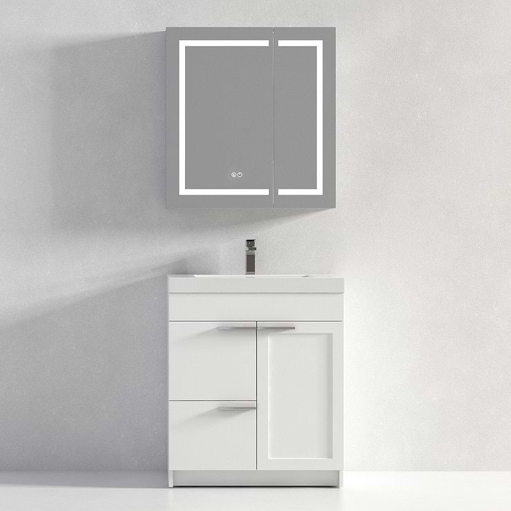 Mona 30" White Vanity And Counter