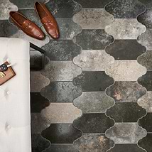 Adorno Arabesque Magma Mixed Gray 6x10 Semi-Polished Porcelain Tile