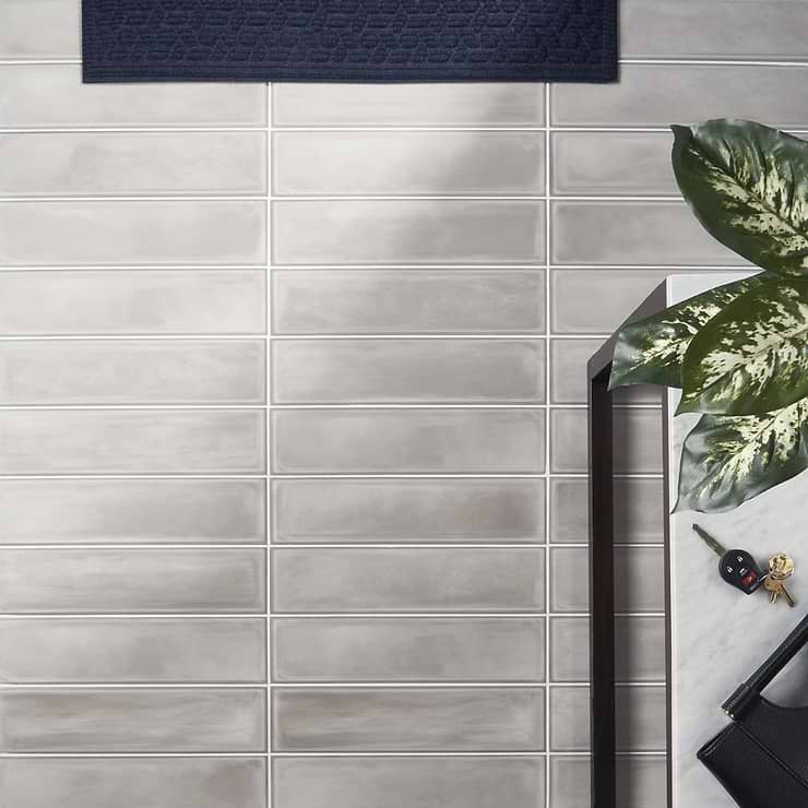 Stacy Garcia ArtBlock Grigio Gray 4x16 Matte Porcelain Tile