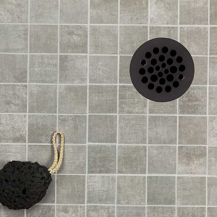 Basic Cement Ash 2x2 Matte Porcelain Mosaic Tile