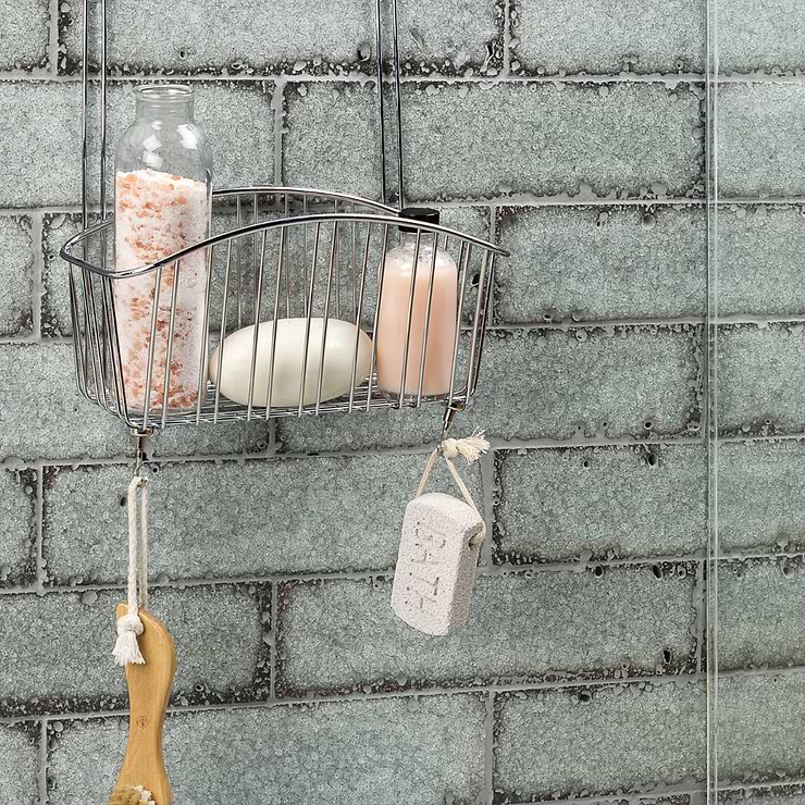 LavaArt Caspian Gray 3x12" Brick Look Crackled Glossy Lava Stone Subway Tile
