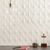 Nabi Jewel Natural White 3D Glossy Glass Mosaic Tile