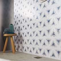 Ako Azul Blue 5" Triangle Marble Micro Mosaic Tile