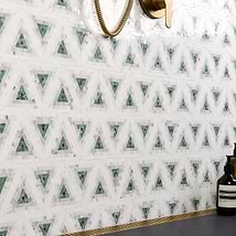 Ako Verde Green 5" Triangle Marble Micro Mosaic Tile