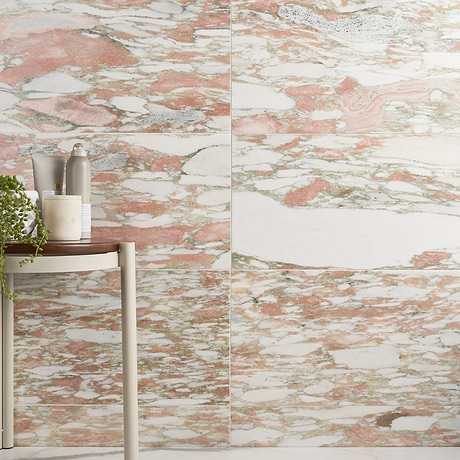 Rosa Norvegia 12x24 Polished Marble Tile