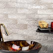 Easton Mesa Light Gray 2x8 Handmade Glazed Clay Brick Textured Subway Tile