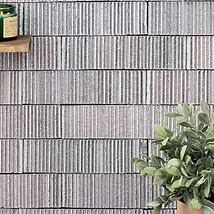 Easton Summit Textured White 2x9 Handmade Glazed Clay Brick Subway Tile