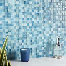 Marley Sea Blue 1x1 Polished Glass Mosaic