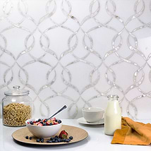 Arya Marble & Mother of Pearl Polished Mosaic Tile