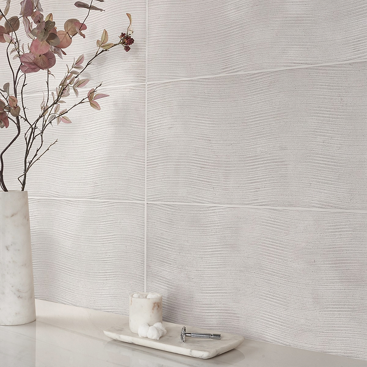 Simena Bamboo Slide Cream Beige 12x24 Textured Limestone Tile