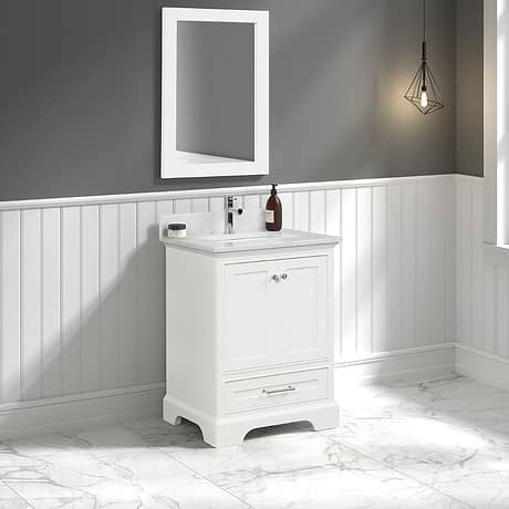Glendale 24'' White Vanity And Marble Counter
