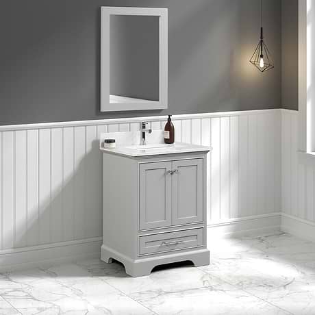 Glendale 24'' Gray Vanity And Marble Counter