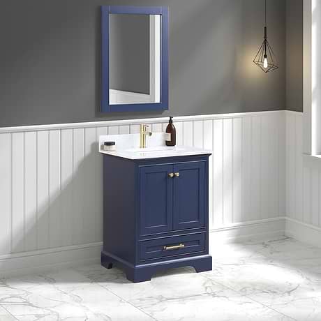 Glendale 24'' Blue Vanity And Marble Counter
