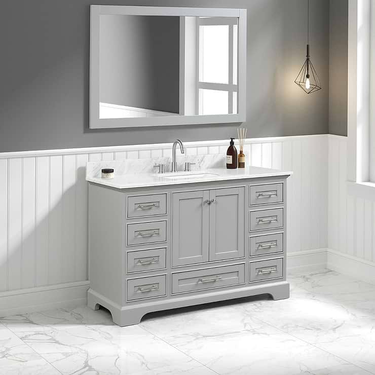 Glendale 48'' Gray Vanity And Marble Counter