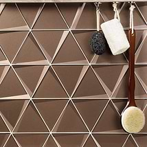 Remington Triangles Bronze 6” 3D Glass Tile