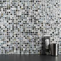 Deep Sea Black Pearl 1x1 Square Pattern Polished Mosaic Tile