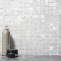 Mother of Pearl Oyster White 1x1 Polished Mosaic Tile