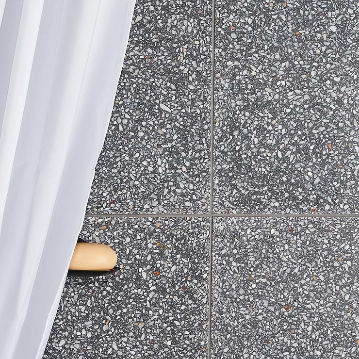 True Terrazzo Purbeck Gray 16x16 Polished Terrazzo Tile