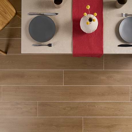 Oaktree Elegant Dark Brown 7x60 XL Wood Look Matte Porcelain Tile
