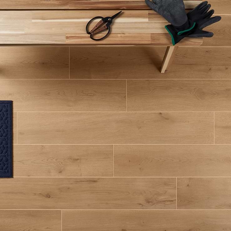 Oaktree Natural Copper Brown 8x48 Wood Look Matte Porcelain Tile