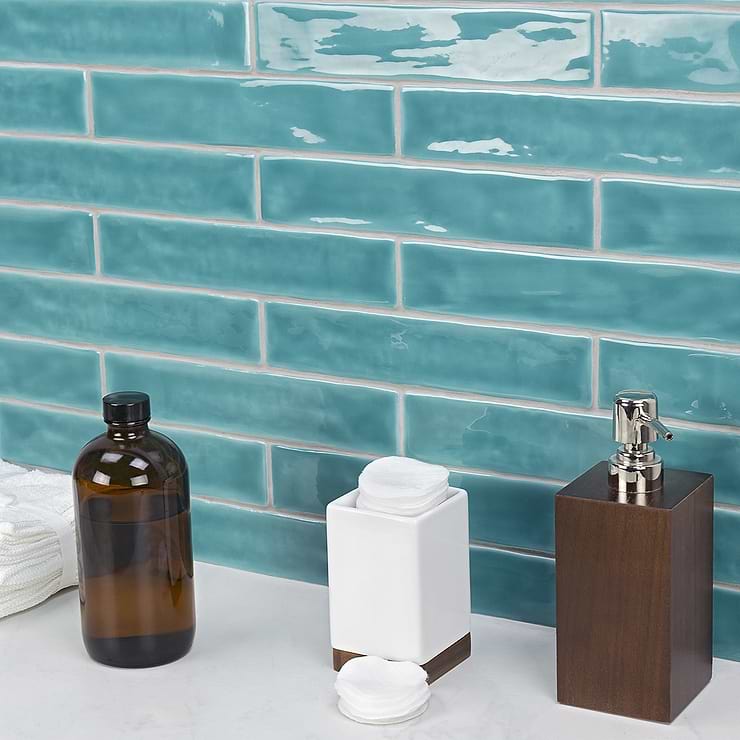 Seaport Aquamarine 2x10 Polished Ceramic Tile