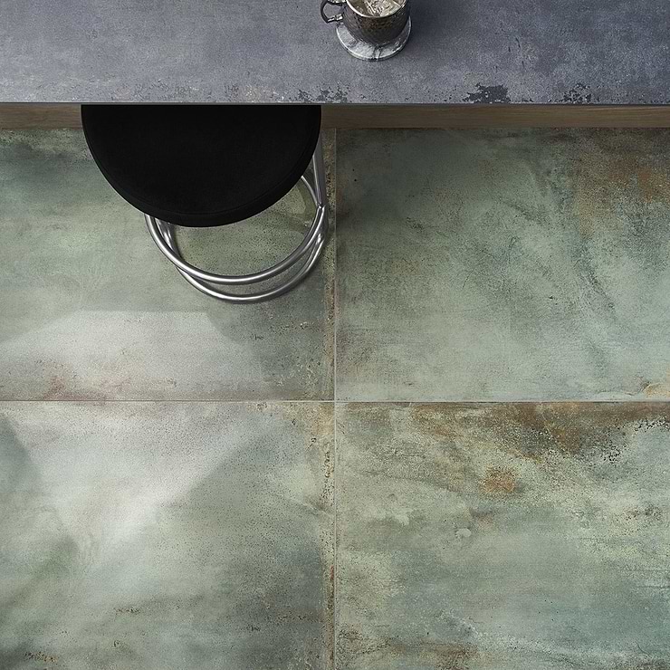 Angela Harris Flatiron Aquamarine 24x48 Semi-Polished Porcelain Tile