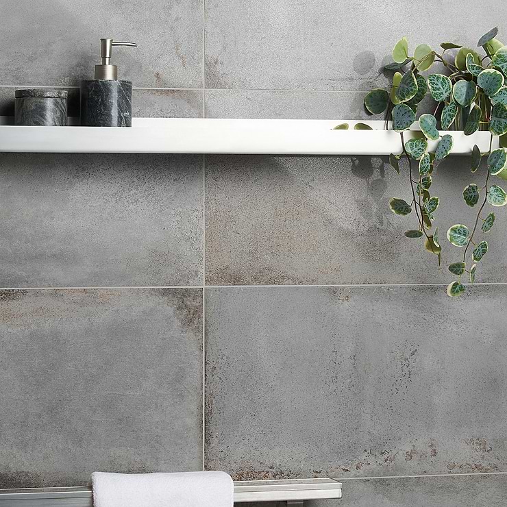 Angela Harris Flatiron Gray 12x24 Semi-Polished Porcelain Tile