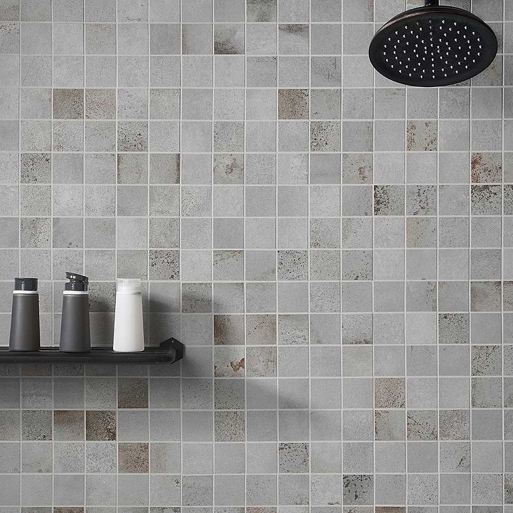 Angela Harris Flatiron Gray 2x2 Matte Porcelain Mosaic