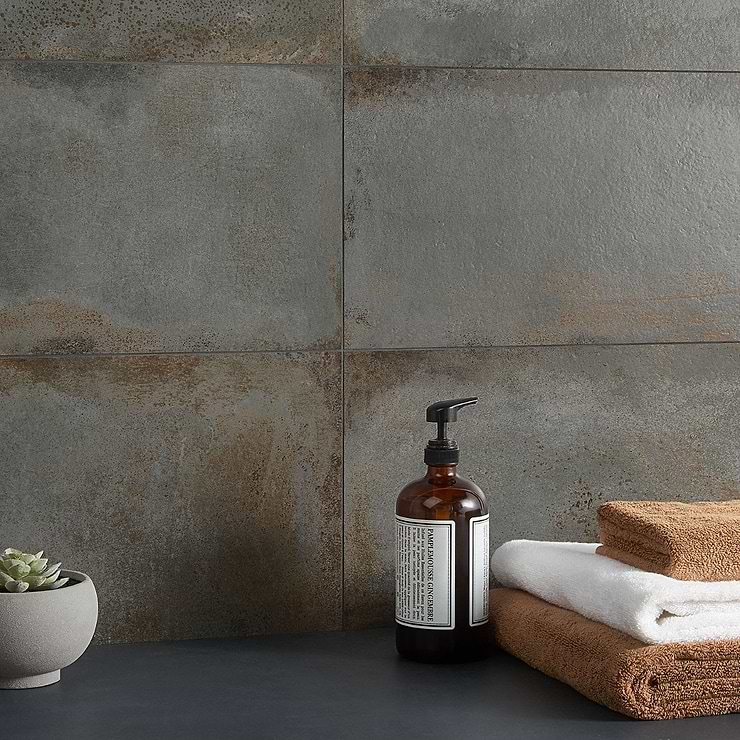 Angela Harris Flatiron Graphite 12x24 Matte Porcelain Tile
