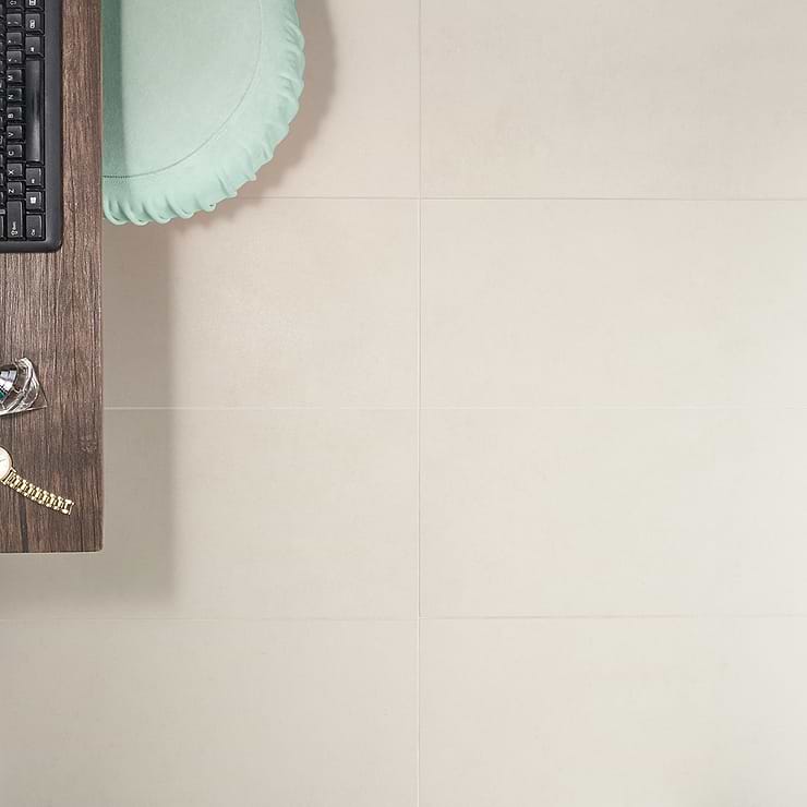 NewTech Bianco White 12x24 Double Loaded Matte Porcelain Tile