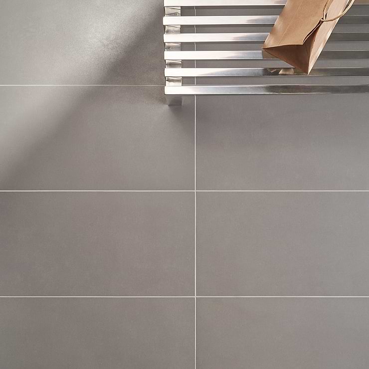 NewTech Cenere Gray 12x24 Double Loaded Matte Porcelain Tile