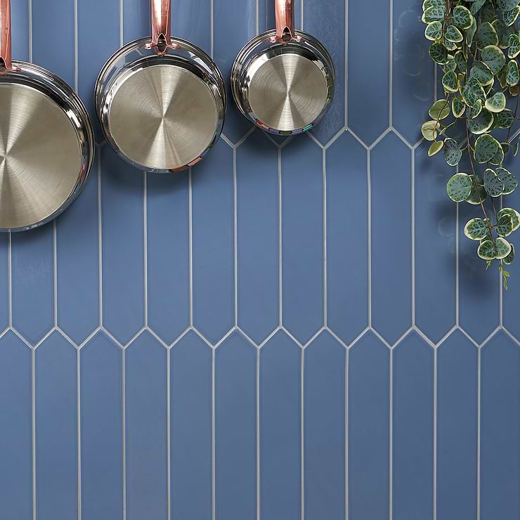 Kent Marine Blue 3x12 Picket Polished Ceramic Wall Tile