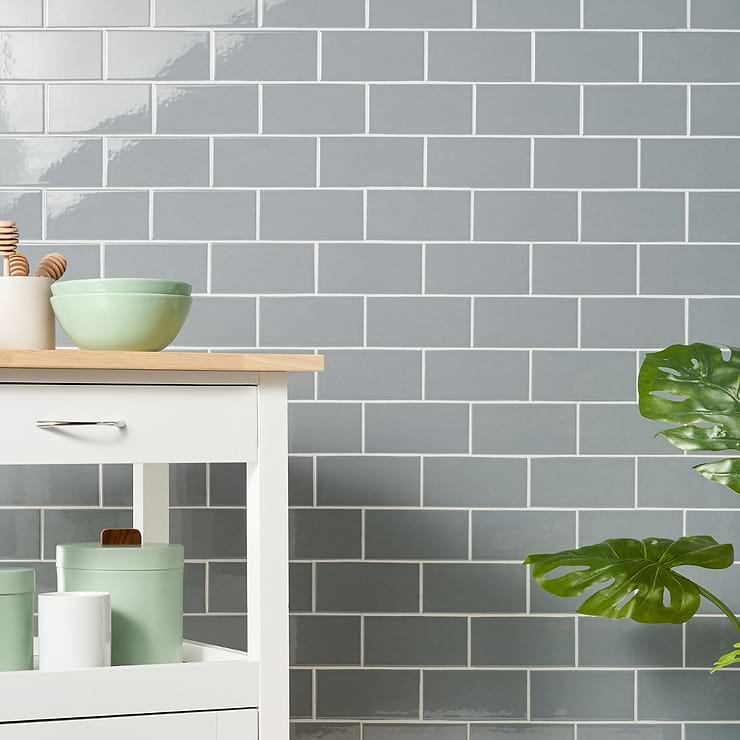 Park Hill Gray 3x6 Polished Porcelain Tile