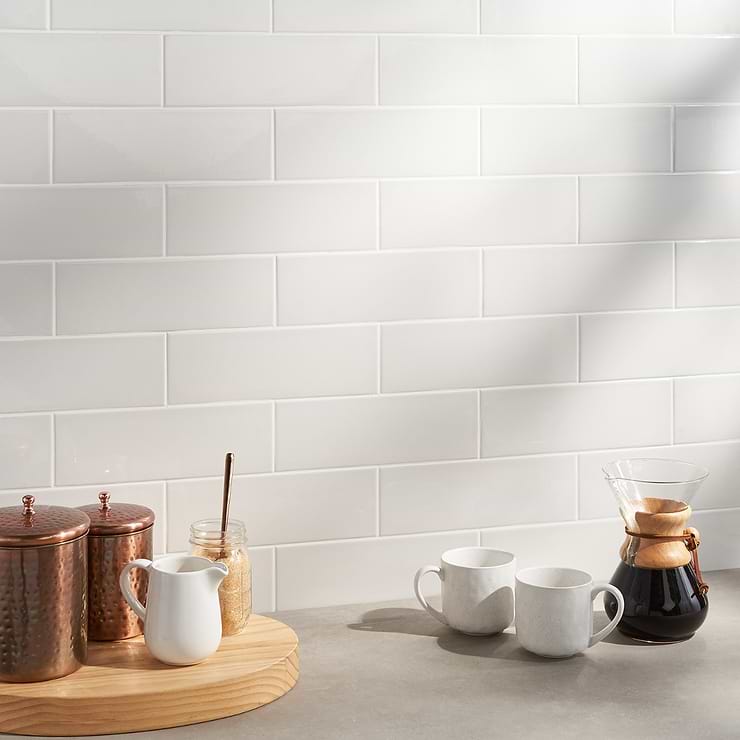 Park Hill Monumental Mist White 4X12 Polished Porcelain Tile