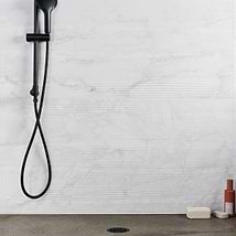 Autograph Vibe Caldia Oro White 24x48 3D Textured Marble Look Matte Porcelain Tile