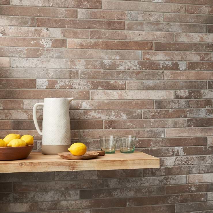 English Brick Sand Terracotta 2x18 Matte Porcelain Tile
