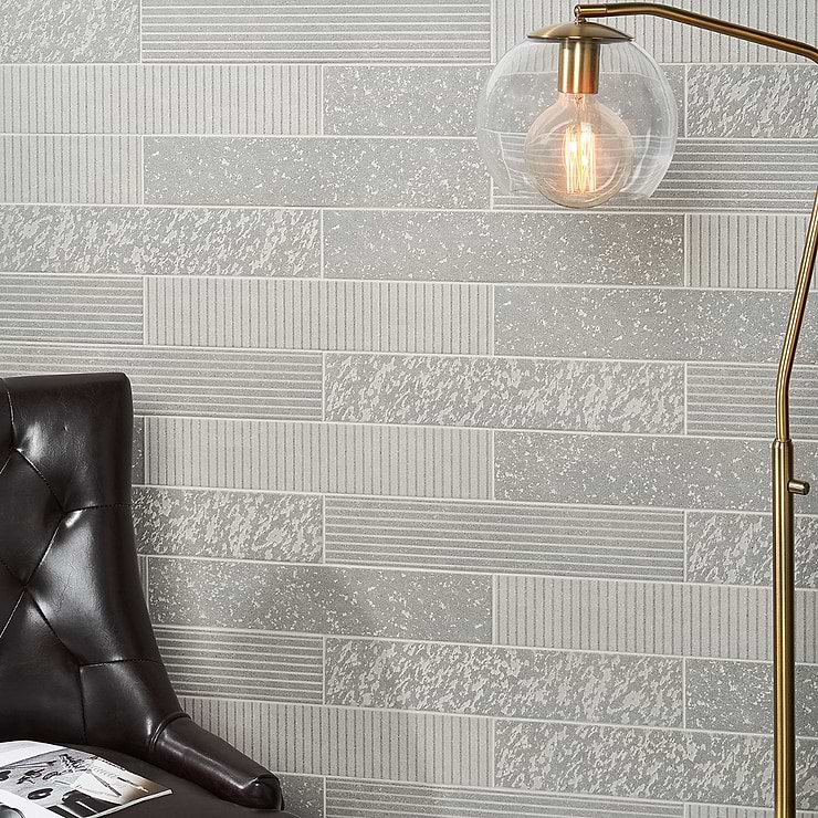 Texstone Deco Gris Gray 4x19 Matte Porcelain Subway Tile
