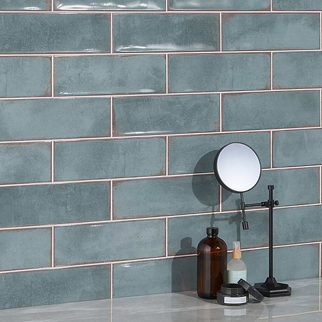 Los Lunas Blue 4x12 Polished Ceramic Subway Wall Tile