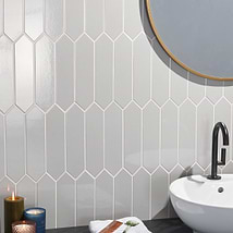 Tehama Gray 3x12 Picket Crackled Ceramic Tile