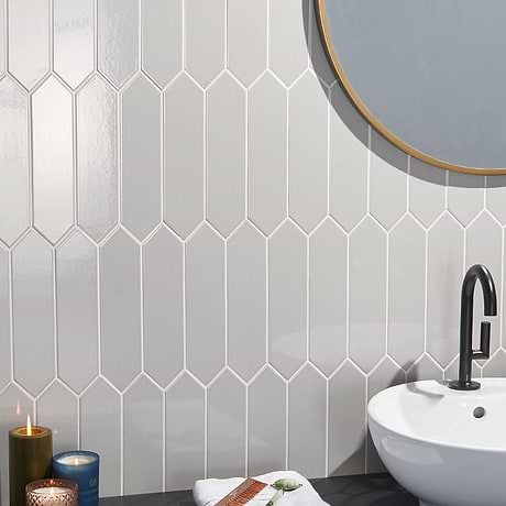 Tehama Gray 3x12 Picket Crackled Ceramic Tile