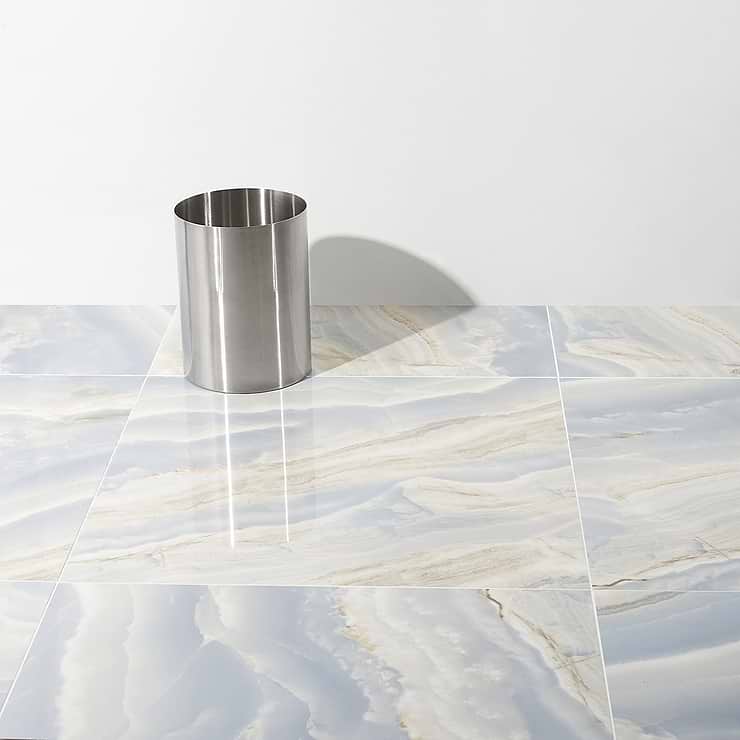 Lumina Onyx Opera Blue 24x24 Polished Porcelain Tile