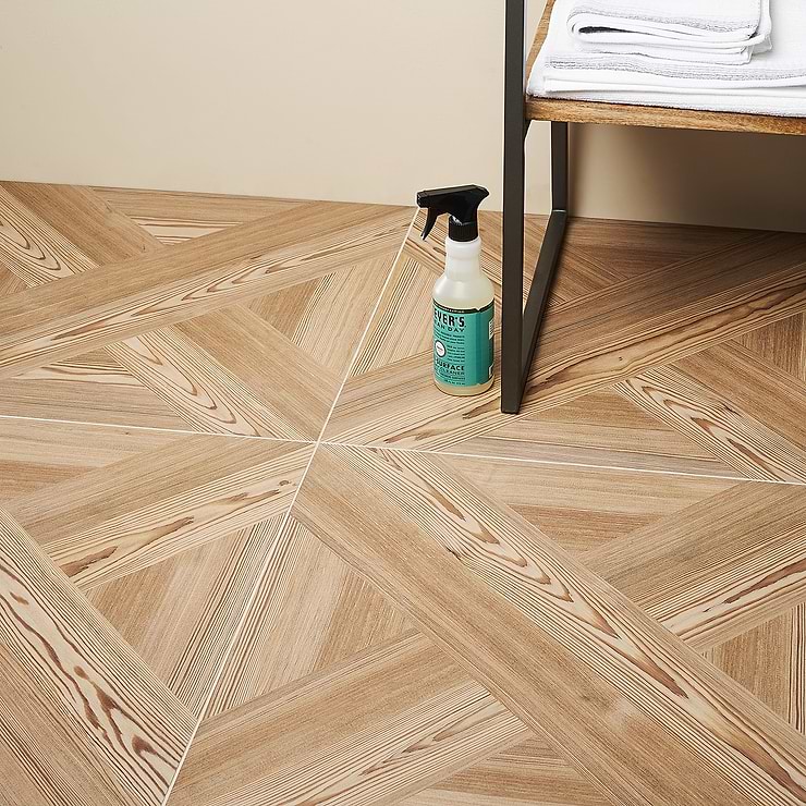 Barberry Decor Miele 24x24 Matte Wood Look Porcelain Floor and Wall Tile
